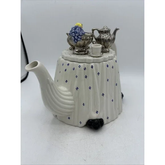 Paul Cardew Teapot Victorian Silver Service Porcelain Retired - Picture 4 of 16